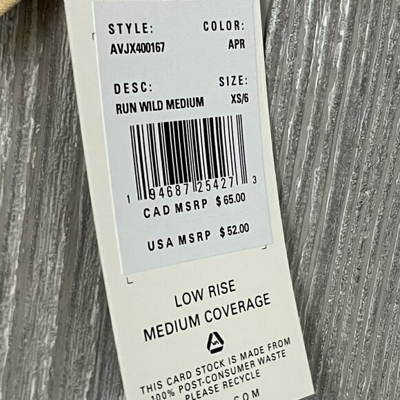 RVCA‎ Run Wild French Cut Cheeky Bikini Bottom in Apricot Size XS NWT - Picture 9 of 10